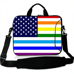 Amazon.com: 12 Inches Laptop Shoulder Bag Briefcase Rainbow Colorful ...