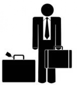 Stick Man Or Figure With Briefcase And Luggage Stock Illustrations ...