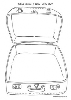 Suitcase pattern. Use the printable outline for crafts, creating ...
