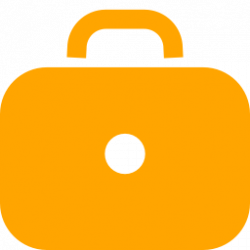 Free orange briefcase icon - Download orange briefcase icon