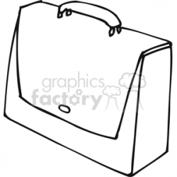 Royalty-Free Black and white outline of a teachers briefcase. 382652 ...
