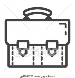 Vector Art - Briefcase line icon, business and portfolio ...