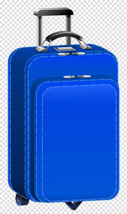 Blue luggage bag illustration, Suitcase Baggage Travel ...