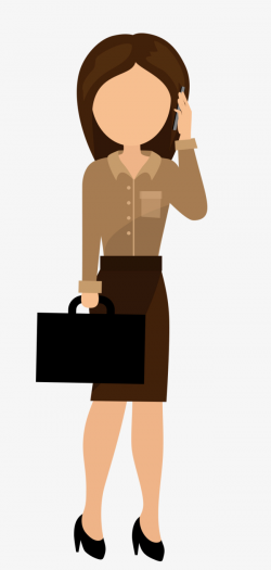 Is Calling The Woman, Mobile Phone, Cartoon, Briefcase PNG and ...