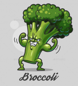 Cartoon Broccoli by Greylilac | GraphicRiver