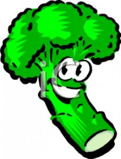 Cartoon Broccoli - Royalty Free Clipart Picture