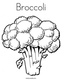 Broccoli Coloring Page - Twisty Noodle | fruit & veggies theme ...