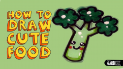 How To Draw a Cute Broccoli - Kawaii Food - Easy Drawings by Garbi ...