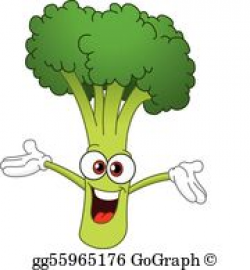 Vector Clipart - Child does not want to eat broccoli. Vector ...