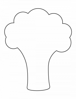 Broccoli pattern. Use the printable outline for crafts, creating ...