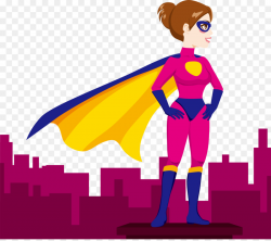 Superwoman Superhero Female Clip art - Pink Dress Up Female Superman ...