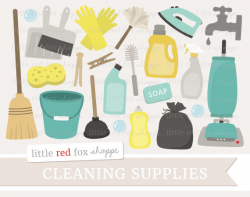 Cleaning Clipart, Cleaning Supplies Clip Art Vacuum Cleaner Laundry ...