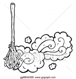 Drawing - Cartoon magic broom sweeping. Clipart Drawing gg68042499 ...