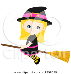 28+ Collection of Witch Riding Broom Clipart | High quality, free ...