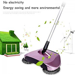 SPIN SWEEPER BROOM ROTATING HARD FLOOR CLEANING MOP AUTOMATIC BRUSH ...