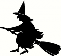Flying Witch on Broom wall sticker, vinyl decal | The Wall Works