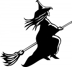 Silhouette Of Witch Flying On Broom at GetDrawings.com | Free for ...