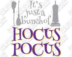 Halloween It's Just A Bunch Of Hocus Pocus Broomstick and Vacuum ...