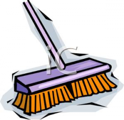 A Purple Push Broom - Clipart