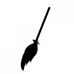 Witch On A Broom Silhouette at GetDrawings.com | Free for personal ...