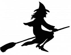 Witch On Broomstick Silhouette at GetDrawings.com | Free for ...