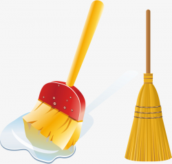 Vector Hand Painted Broom, Vector, Hand Painted, Broom PNG and ...