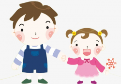 Cartoon Siblings, Cartoon, Brother And Sister, Affection PNG Image ...