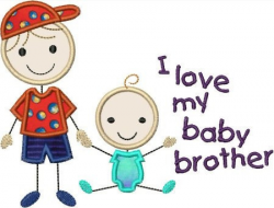 INSTANT DOWNLOAD Stick figures I love my big brother baby brother ...