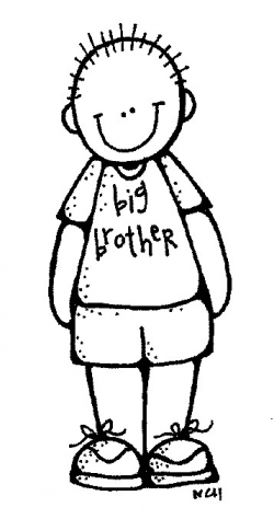 Little Brother Clipart Black And White - Letters
