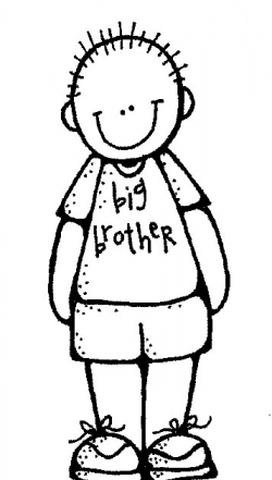 Brother Clipart Black And White - Letters