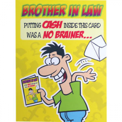 BROTHER IN LAW Birthday CARD Putting Cash... HUMOROUS Funny ...