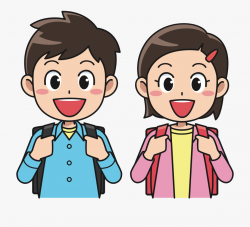 Backpack Rucksack Student - Brother And Sister Clipart ...