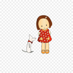 Brother Clip art - A puppy who stays with a little girl png download ...