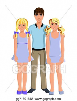 Vector Art - Brother and sisters. Clipart Drawing gg71601812 - GoGraph