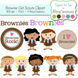 Brownie Girl Scouts Digital Art Set Clipart by BitsyCreations ...