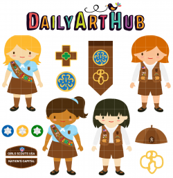Brownie Girl Scouts Clip Art Set – Daily Art Hub – Free Clip Art ...