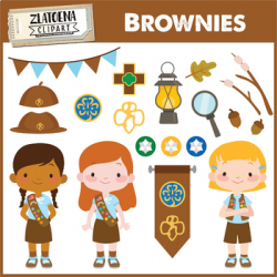 Girl Scout Brownie Clipart {Zlatoena Cliparts} by Zlatoena Cliparts