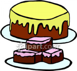 Cake and Brownies - Royalty Free Clipart Picture