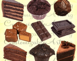 Brownie Clipart Digital Chocolate Cake Clip Art Cookie Fudge