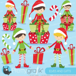 Elves boys clipart - cute elves for your craft and creative ...