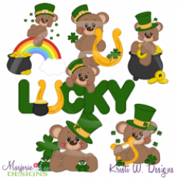 Brownie Feels Lucky SVG Cutting Files+Clipart | Mascotas y Animales ...