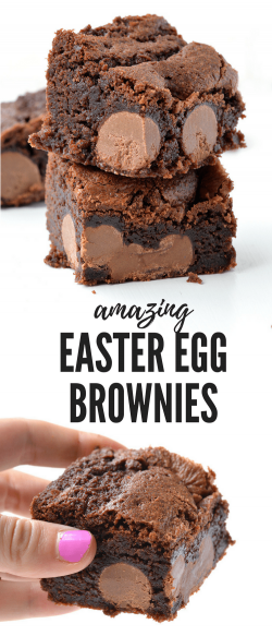 Chocolate Easter Egg Brownies - Sweetest Menu