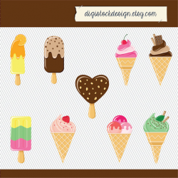 Ice Cream Clipart. Food Clipart. Ice Cream Clip art. Posicle