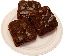 Amazon.com: Fake Chocolate Brownie 3 Piece on Plate: Home & Kitchen
