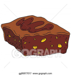 EPS Vector - Chocolate fudge brownie. Stock Clipart ...