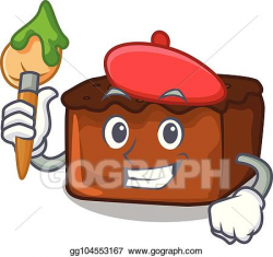Vector Art - Artist brownies character cartoon style. EPS ...