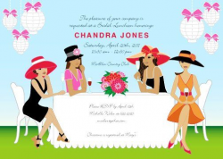 African American Ladies Champagne Brunch Garden Party Invitation ...