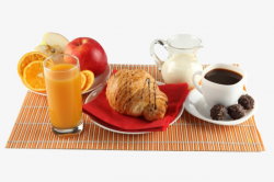 Nutritious Breakfast, Orange Bread, Apple Coffee, Milk Fruit PNG ...