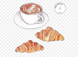 Croissant Coffee Breakfast Brunch Idea - Croissant png download ...