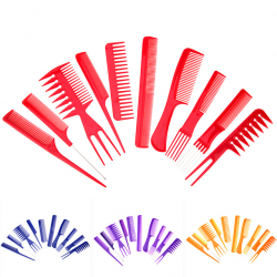 10pcs/Set Professional Hair Brush Comb Salon Barber Anti static Hair ...
